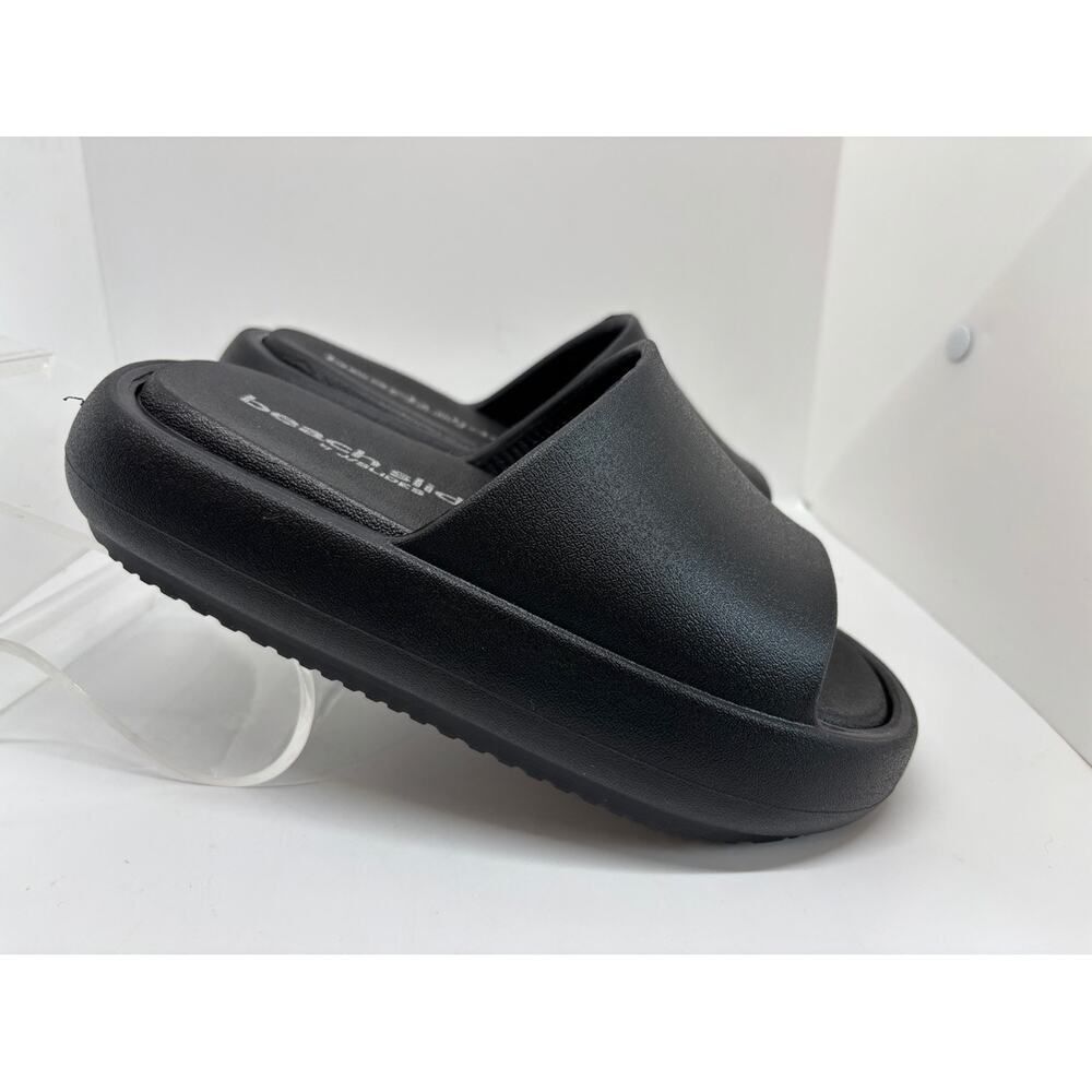 NWB J Slides Beach Slides Black Eva Squish Size US 6 M - Picture 2 of 9
